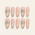 Champagne Band | Gold-Accent Glitter Press-On Nails
