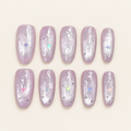 Lilac Stardust | Lilac Glitter Star Press-On Nails
