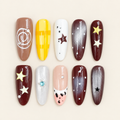Cosmic Mix | Mixed Star & Plaid Press-On Nails