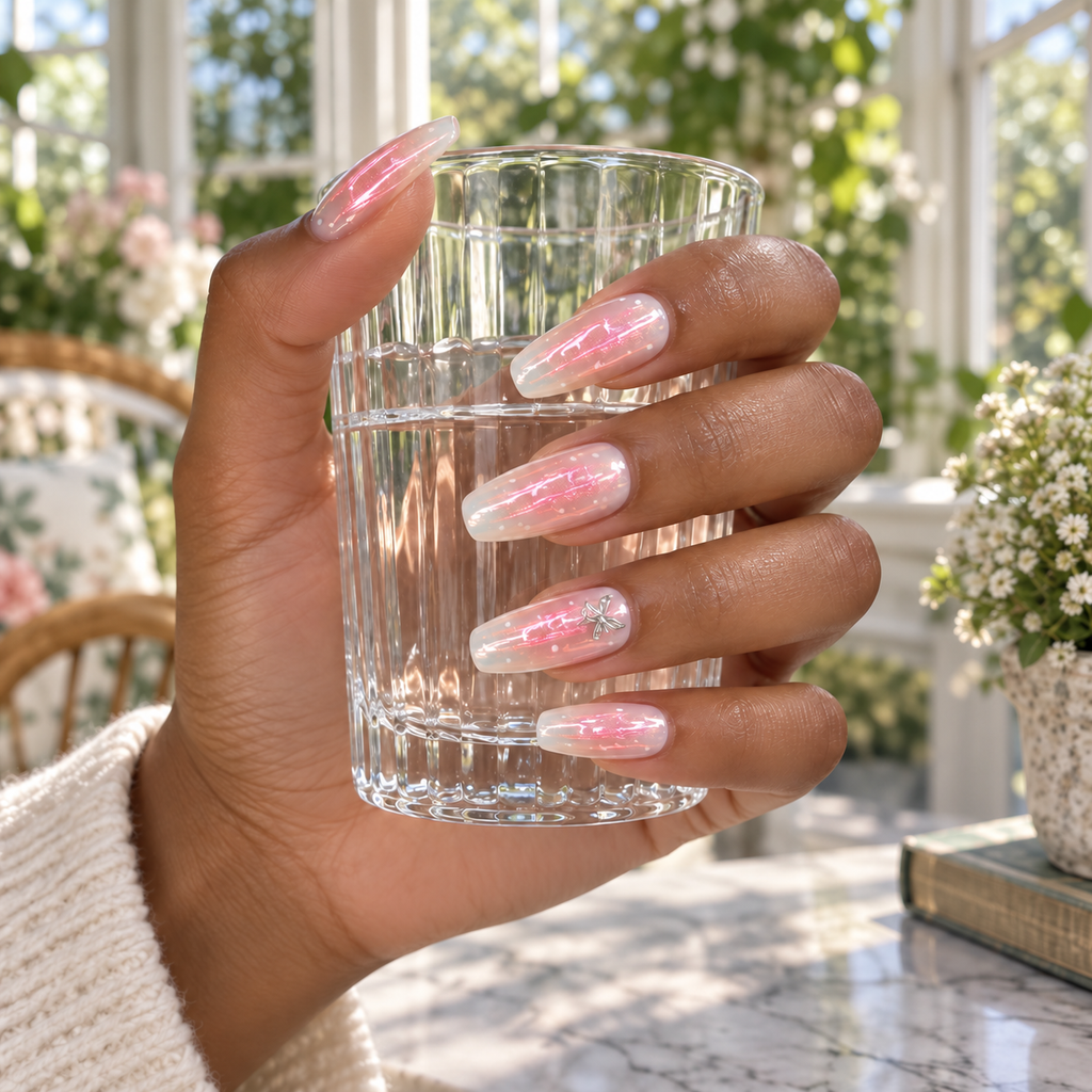 Aurora Flutter | Iridescent Butterfly Press-On Nails