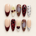 Cherry Afterglow | Cherry & Burgundy Mixed Press-On Nails